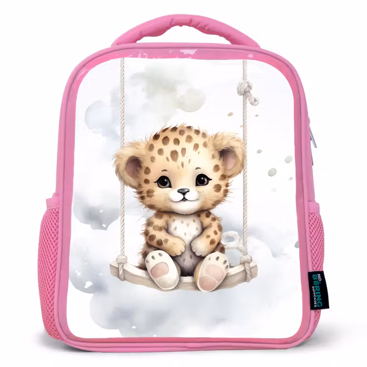 Kinderrucksack - Rosa - Leopard - Tier - Kinder — 1