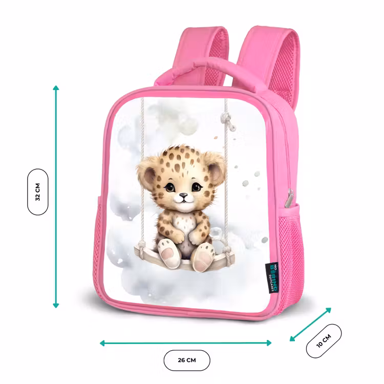 Kinderrucksack - Rosa - Leopard - Tier - Kinder — 2