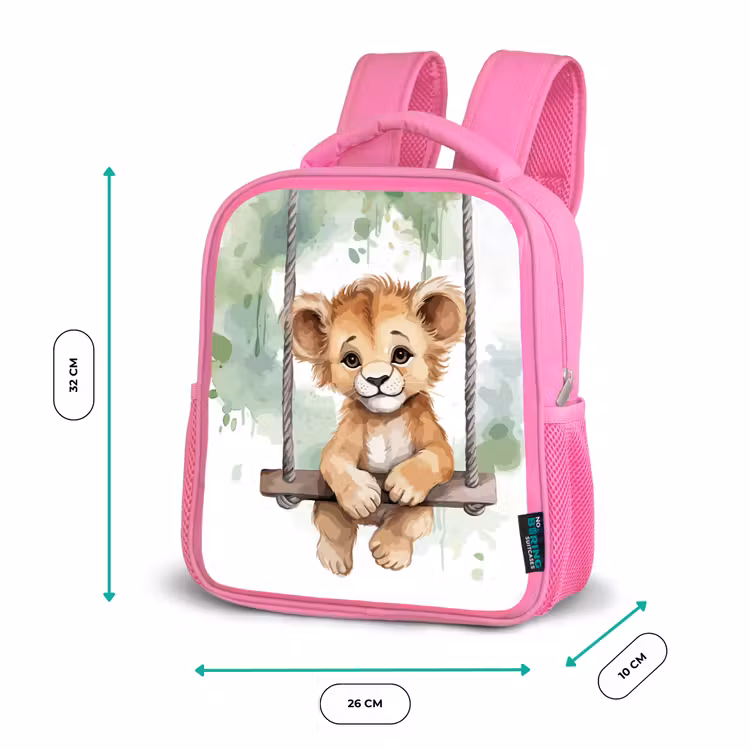 Kinderrucksack - Rosa - Löwe - Tier - Kinder - Dschungel — 2