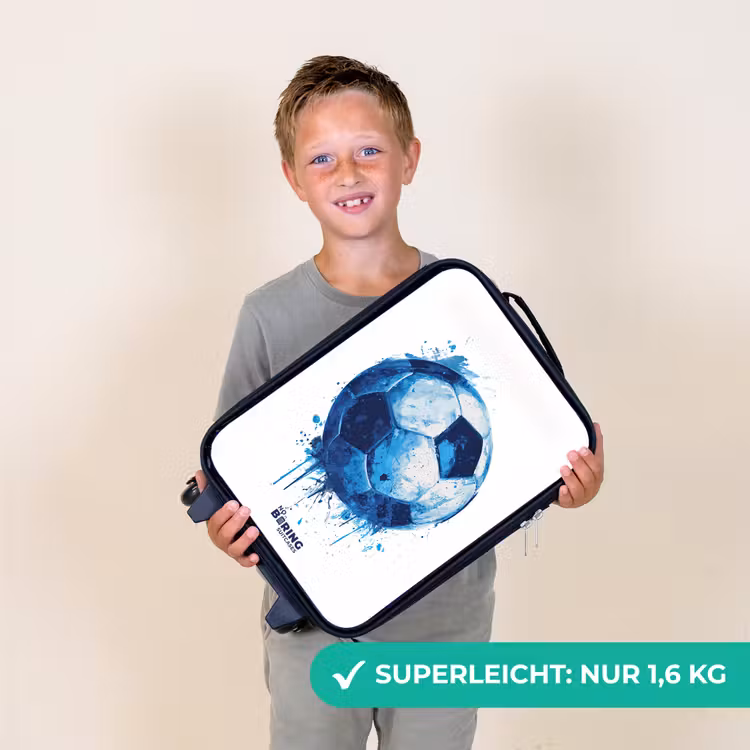 Kinderkoffer - Fußball - Farbspritzer - Blau - Ball — 2