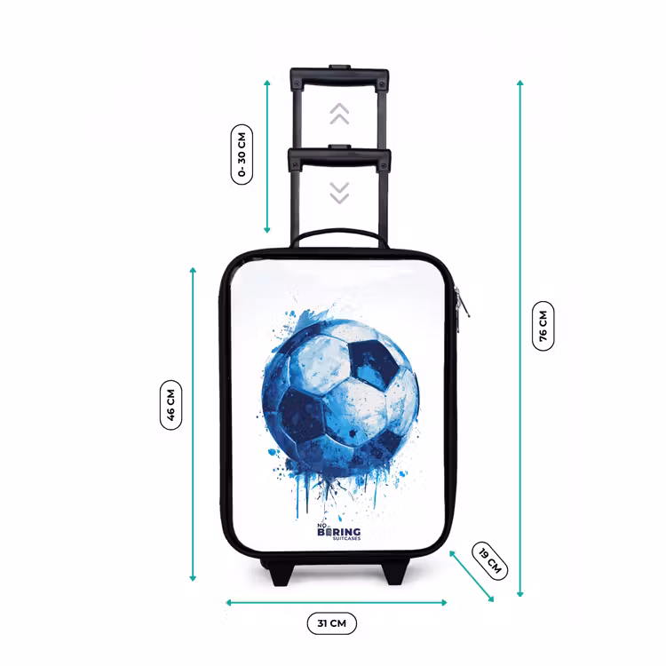 Kinderkoffer - Fußball - Farbspritzer - Blau - Ball — 7