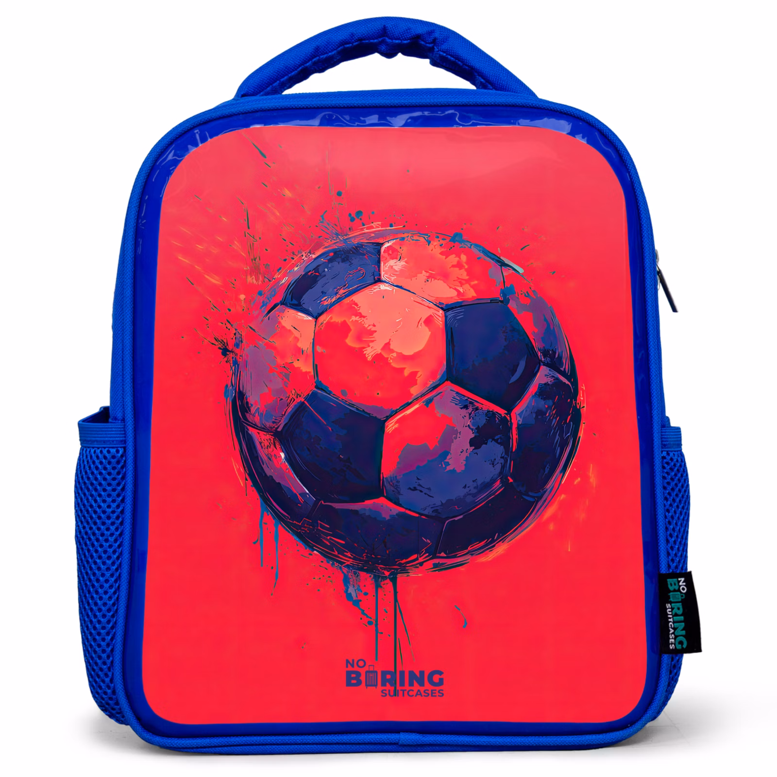 Kinderrucksack - Blau - Fußball - Farbe - Blau - Rot — 1