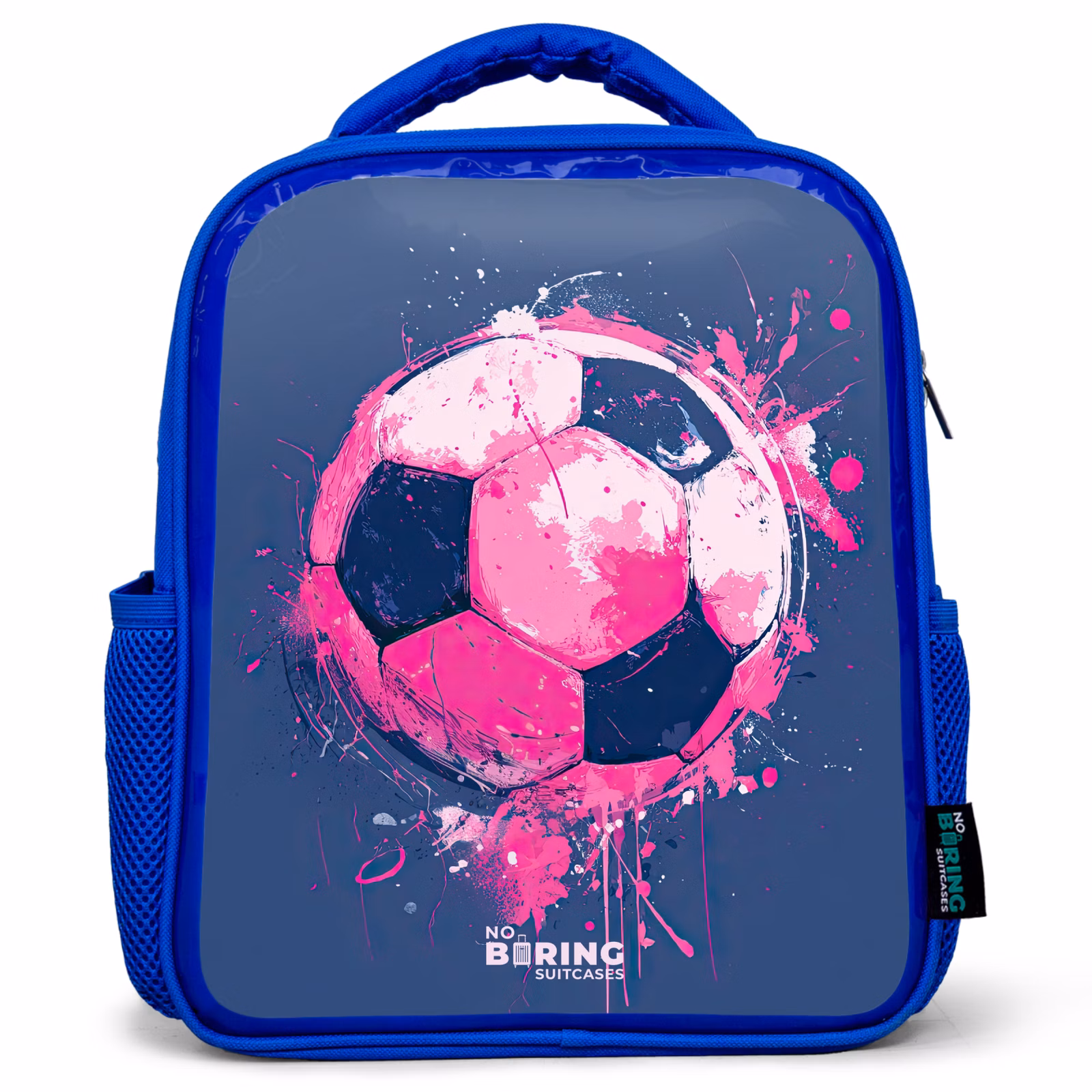 Kinderrucksack - Blau - Fußball - Farbe - Rosa - Blau — 1
