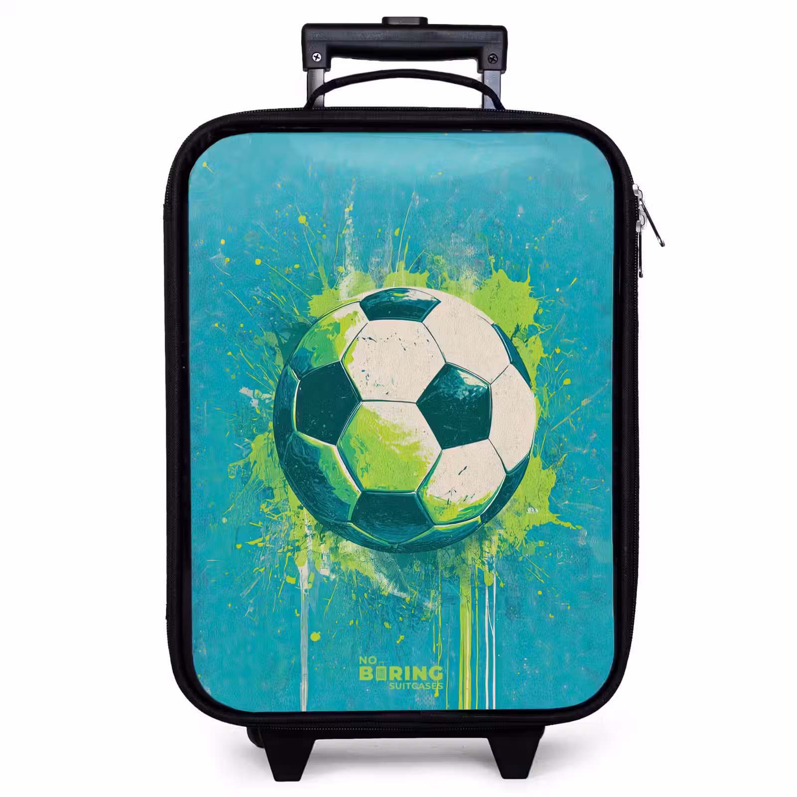 Kinderkoffer - Fußball - Farbspritzer - Grün - Blau — 1
