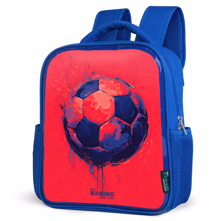 Kinderrucksack - Blau - Fußball - Farbe - Blau - Rot — 7