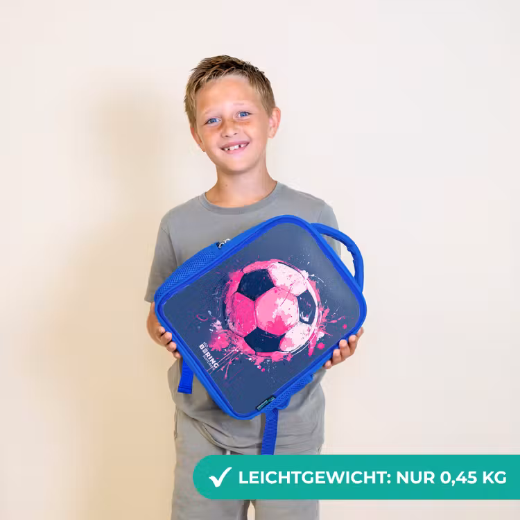 Kinderrucksack - Blau - Fußball - Farbe - Rosa - Blau — 4