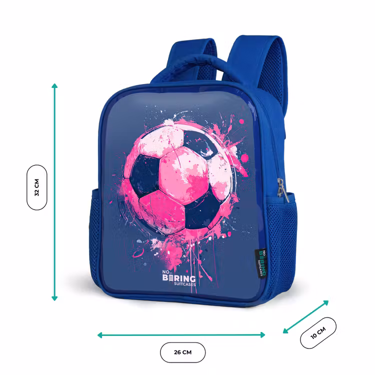 Kinderrucksack - Blau - Fußball - Farbe - Rosa - Blau — 6