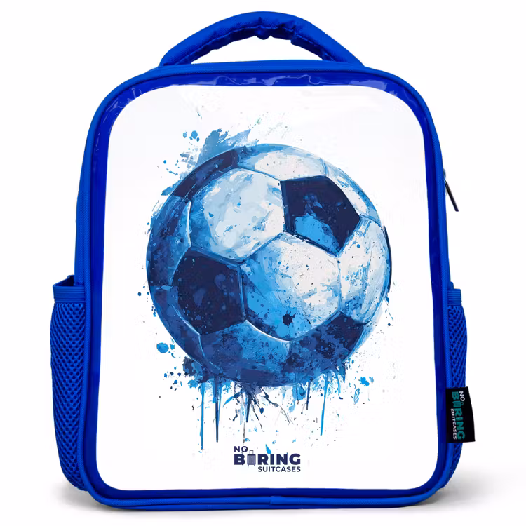Kinderrucksack - Blau - Fußball - Farbspritzer - Blau - Ball — 1