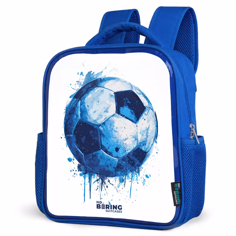 Kinderrucksack - Blau - Fußball - Farbspritzer - Blau - Ball — 7