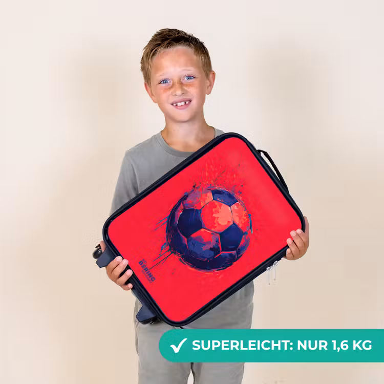 Kinderkoffer - Fußball - Farbe - Blau - Rot — 2