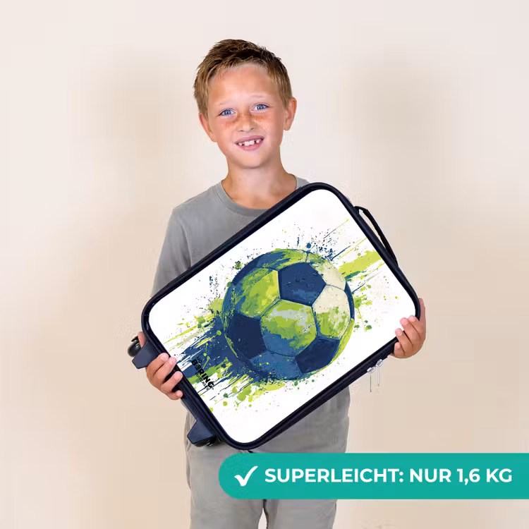 Kinderkoffer - Fußball - Farbe - Grün - Blau — 2