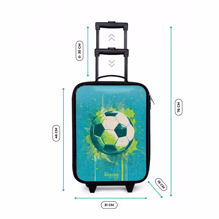 Kinderkoffer - Fußball - Farbspritzer - Grün - Blau — 7