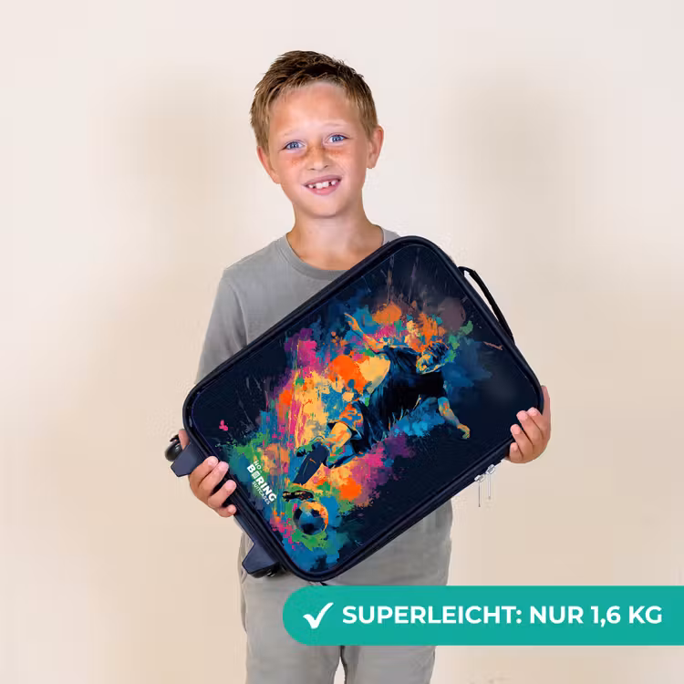 Kinderkoffer - Neon - Fußballer - Farbenfroh — 2