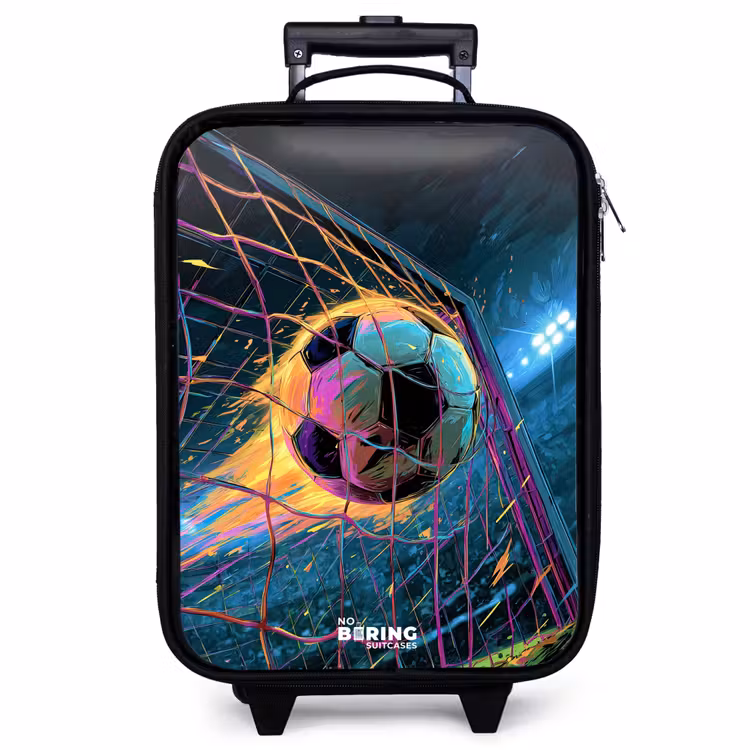 Kinderkoffer - Neon - Netz - Fußball - Farbenfroh — 1