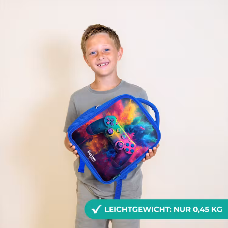 Kinderrucksack - Blau - Spiel - Controller - Bunt - Explosion — 4