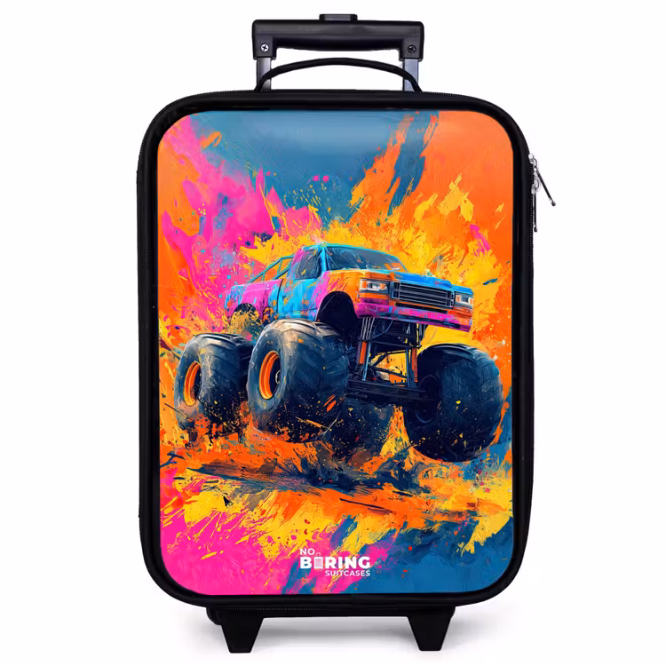 Kinderkoffer - Monstertruck - Farbspritzer - Bunt - Explosion — 1