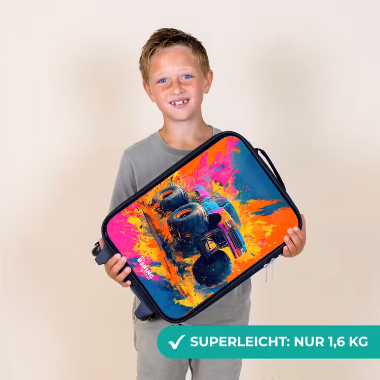 Kinderkoffer - Monstertruck - Farbspritzer - Bunt - Explosion — 2