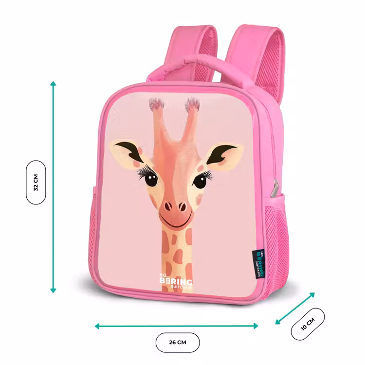 Kinderrucksack - Rosa - Giraffe - Wimpern - Minimalistisch - Rosa — 2