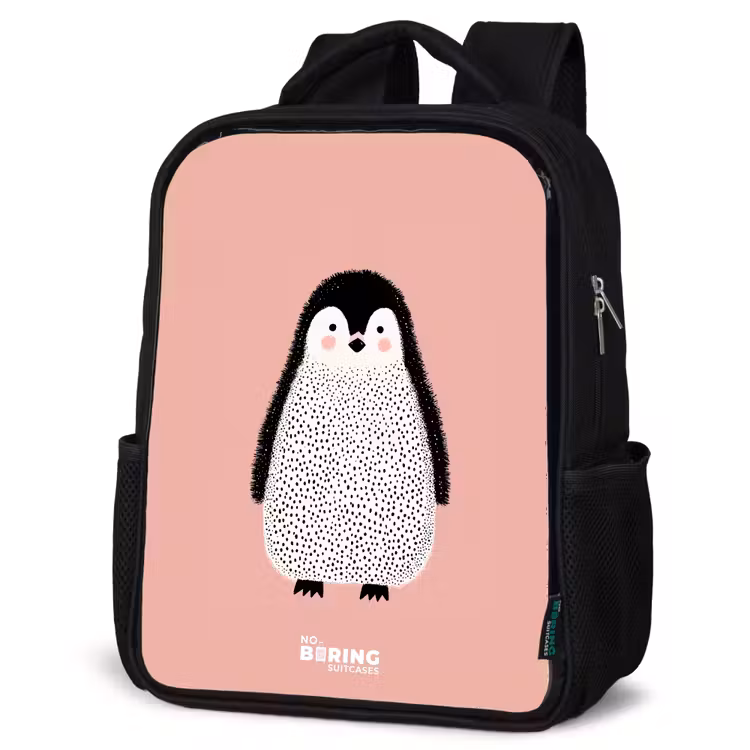 Kinderrucksack - Rosa - Pinguin - Punkte - Rosa - Minimalistisch — 4