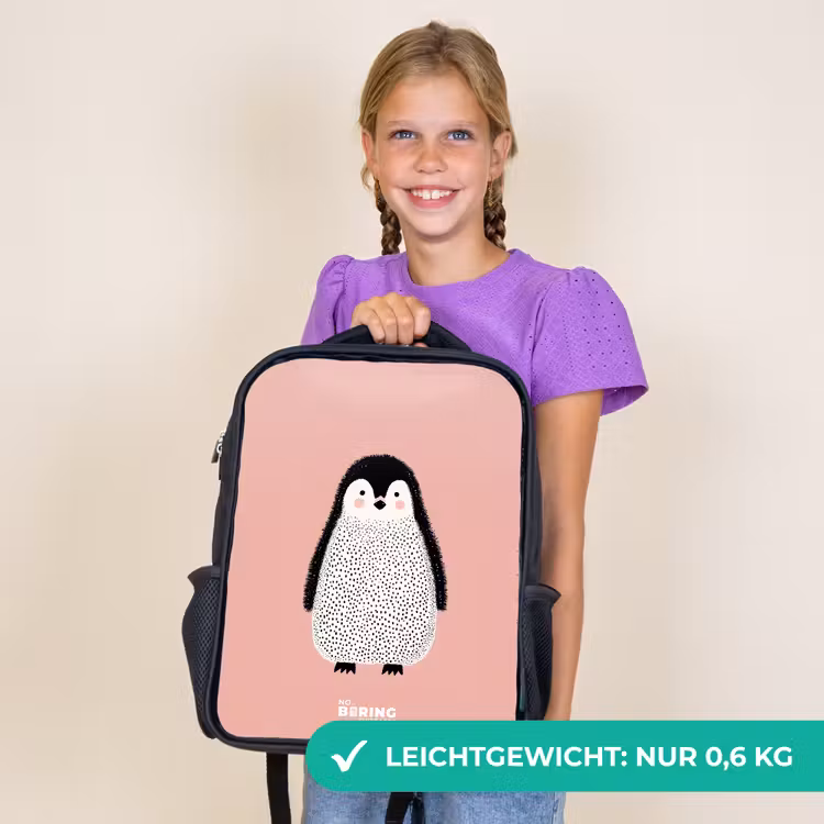 Kinderrucksack - Rosa - Pinguin - Punkte - Rosa - Minimalistisch — 7