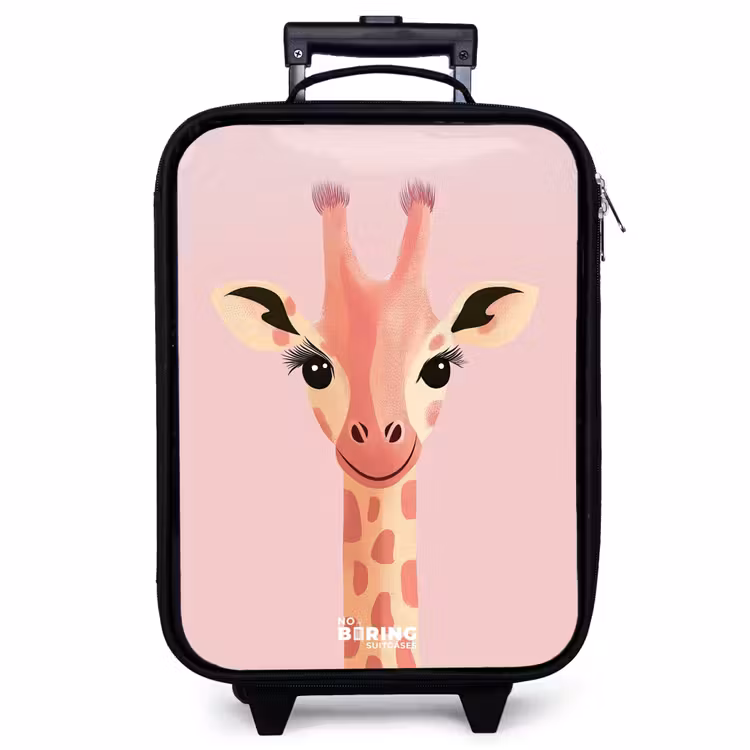 Kinderkoffer - Giraffe - Wimpern - Minimalistisch - Rosa — 1
