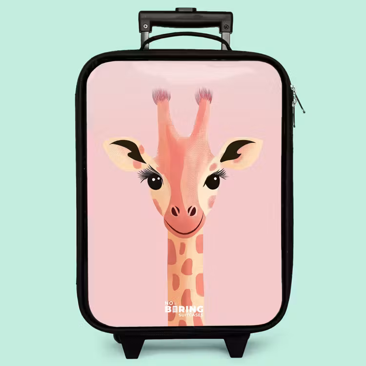 Kinderkoffer - Giraffe - Wimpern - Minimalistisch - Rosa — 3