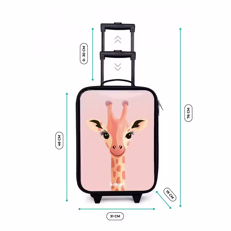 Kinderkoffer - Giraffe - Wimpern - Minimalistisch - Rosa — 7