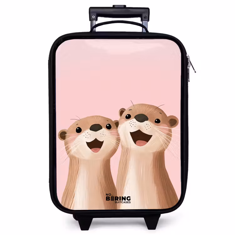 Kinderkoffer - Otter - Lächeln - Rosa - Illustration — 1