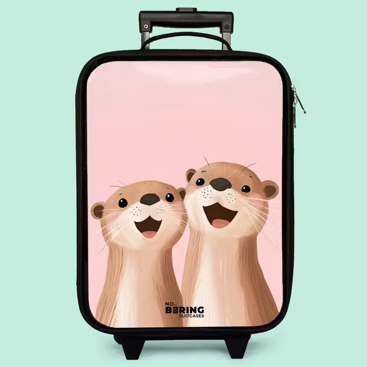 Kinderkoffer - Otter - Lächeln - Rosa - Illustration — 3