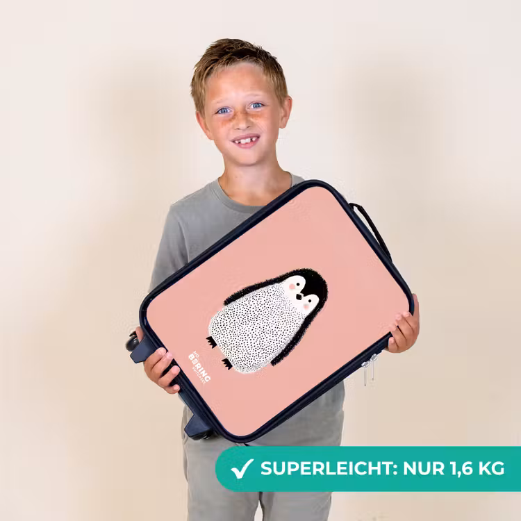Kinderkoffer - Pinguin - Punkte - Rosa - Minimalistisch — 2