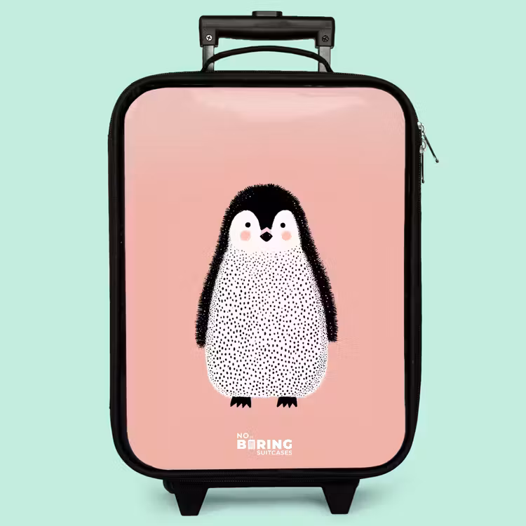 Kinderkoffer - Pinguin - Punkte - Rosa - Minimalistisch — 3