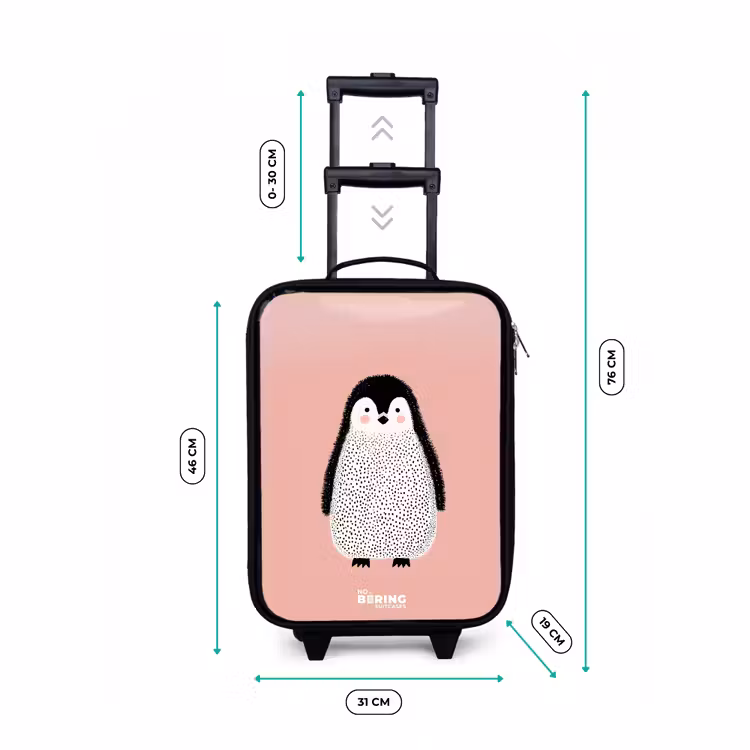 Kinderkoffer - Pinguin - Punkte - Rosa - Minimalistisch — 7