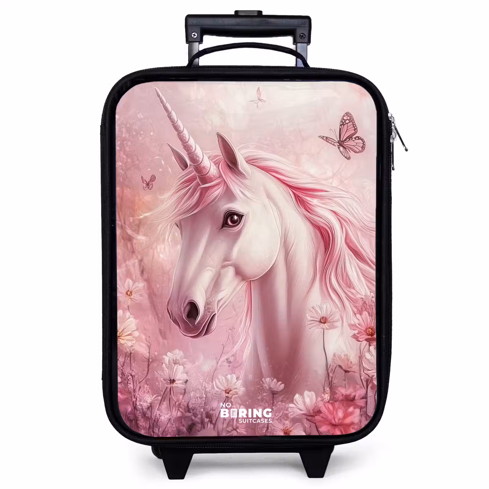 Kinderkoffer - Einhorn - Rosa - Schmetterlinge - Blumen — 1