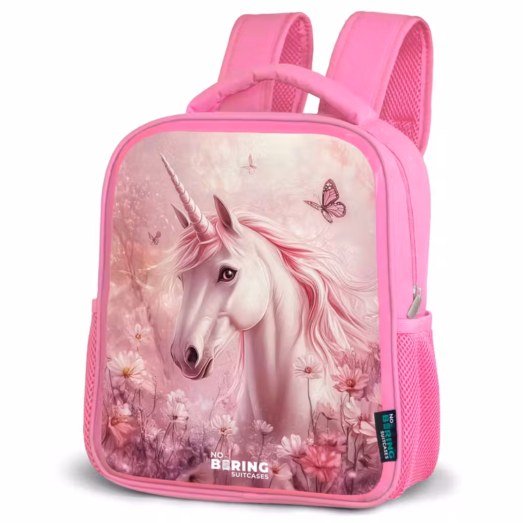 Kinderrucksack - Rosa - Einhorn - Rosa - Schmetterlinge - Blumen — 4