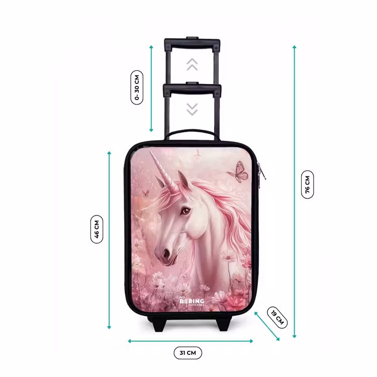 Kinderkoffer - Einhorn - Rosa - Schmetterlinge - Blumen — 7