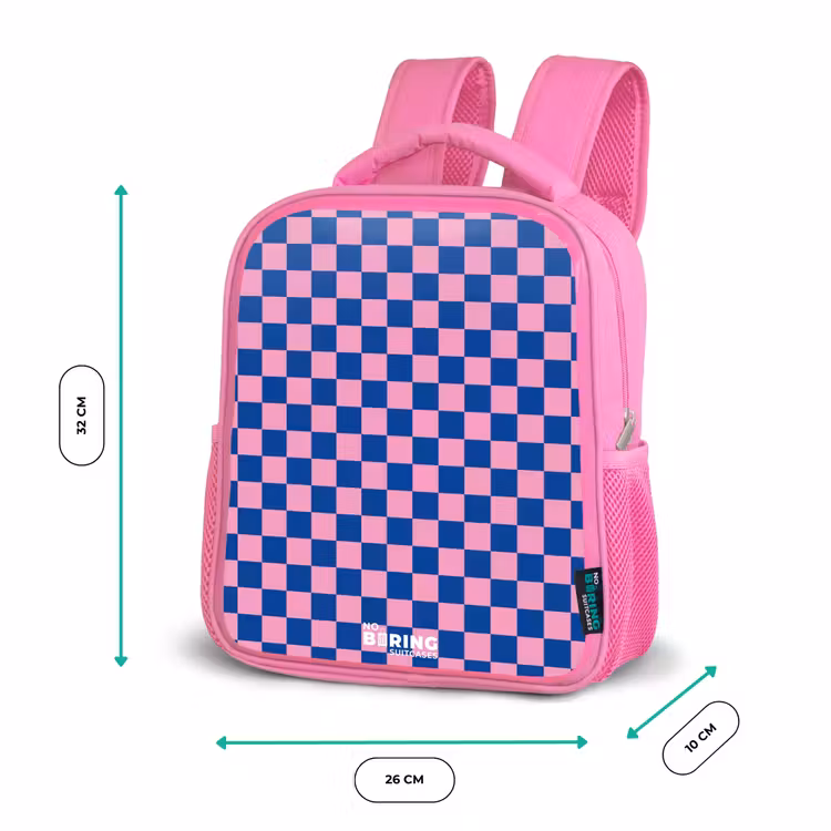 Kinderrucksack - Rosa - Blöcke - Blau - Rosa — 2