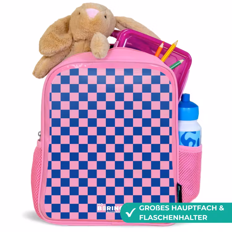 Kinderrucksack - Rosa - Blöcke - Blau - Rosa — 3