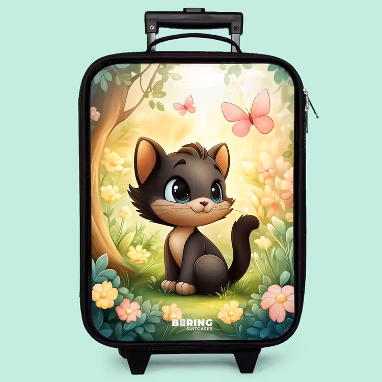 Kinderkoffer - Katze - Schmetterling - Blumen — 3