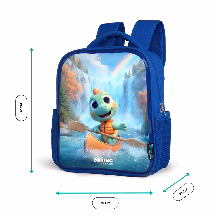Kinderrucksack - Blau - Dino - Natur - Wasserfall — 6