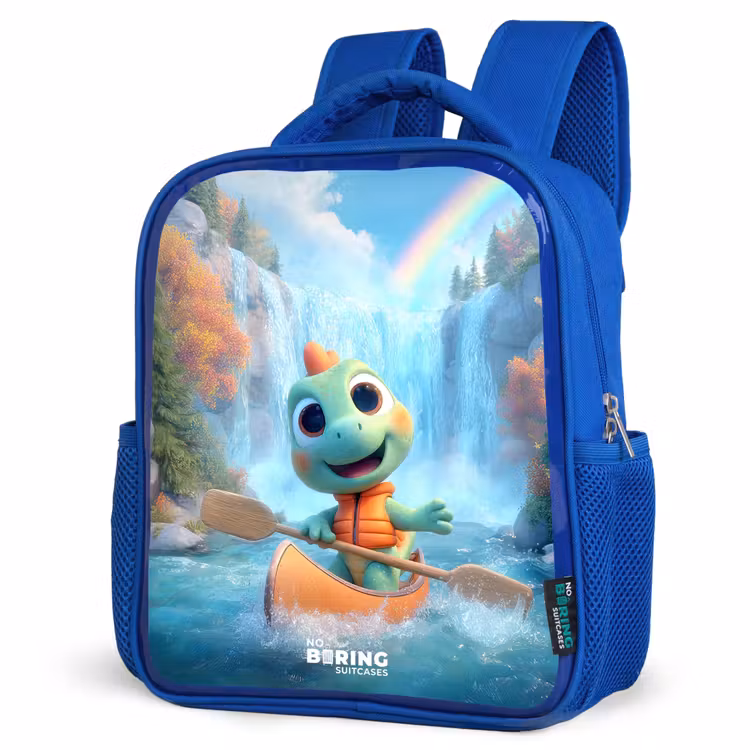 Kinderrucksack - Blau - Dino - Natur - Wasserfall — 7