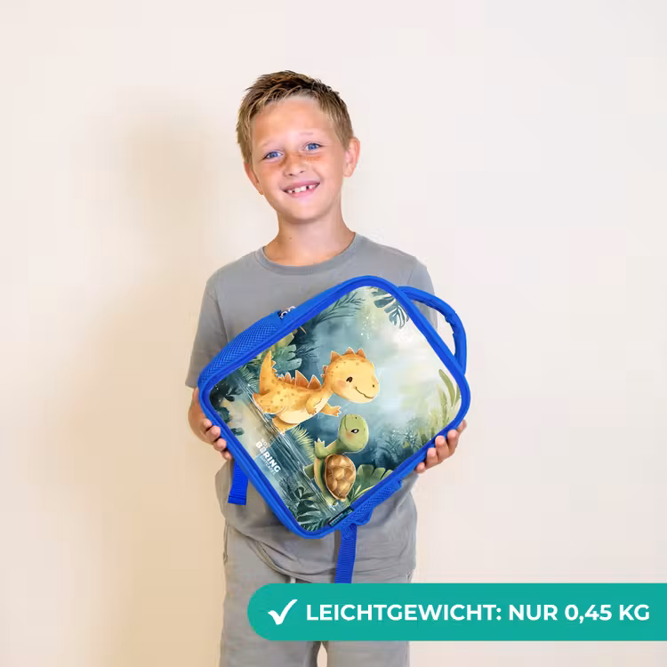 Kinderrucksack - Blau - Dino - Schildkröte - Dschungel — 4