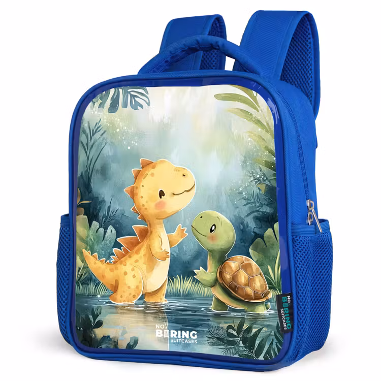 Kinderrucksack - Blau - Dino - Schildkröte - Dschungel — 7