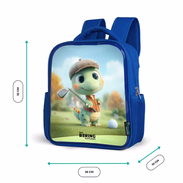 Kinderrucksack - Blau - Golf - Dino - Grün — 6
