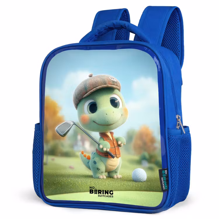 Kinderrucksack - Blau - Golf - Dino - Grün — 7