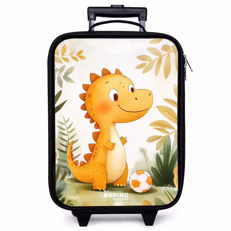 Kinderkoffer - Dino - Fußball - Orange — 1