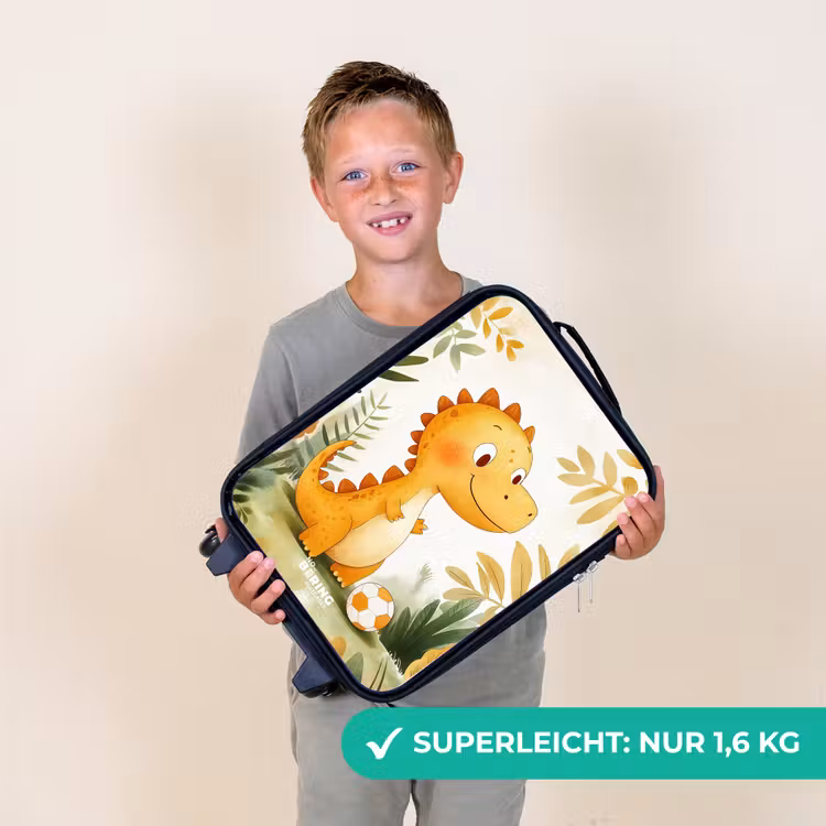 Kinderkoffer - Dino - Fußball - Orange — 2