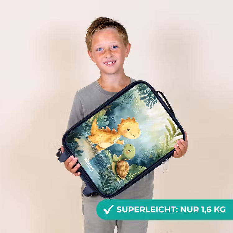 Kinderkoffer - Dino - Schildkröte - Dschungel — 2