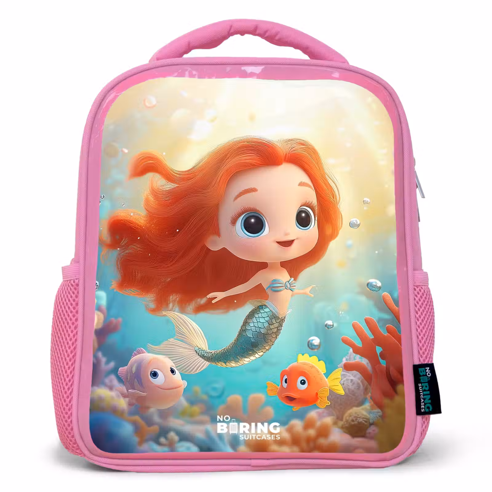 Kinderrucksack - Rosa - Meerjungfrau - Fisch - Koralle — 1