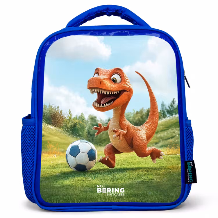 Kinderrucksack - Blau - Fußball - Dino - Sport — 1