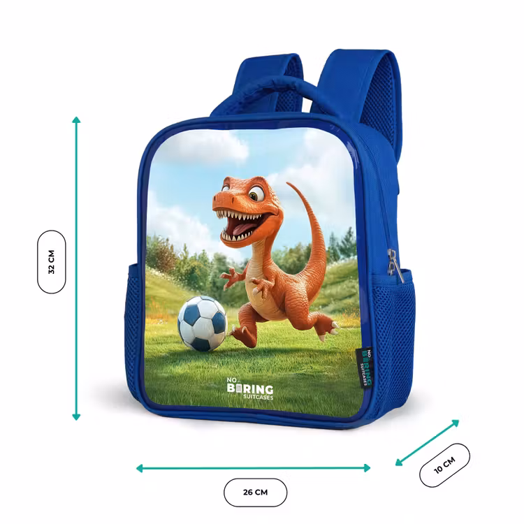 Kinderrucksack - Blau - Fußball - Dino - Sport — 6
